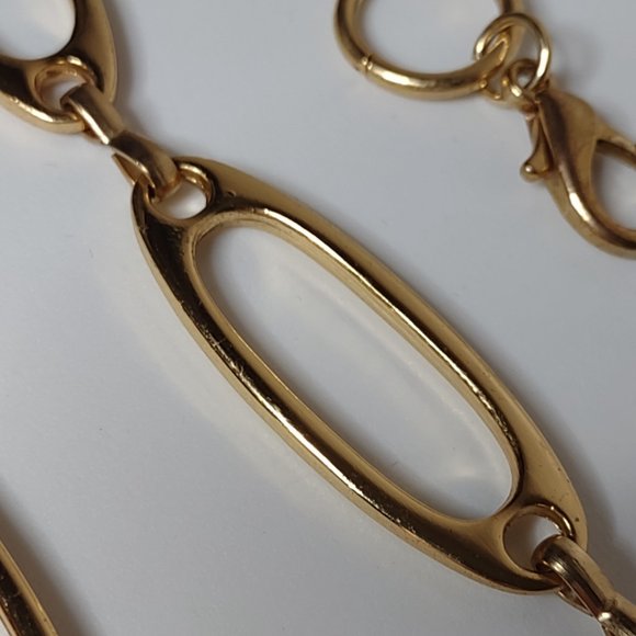 50.5 Inch Gold Tone Metal Belt - Picture 12 of 14